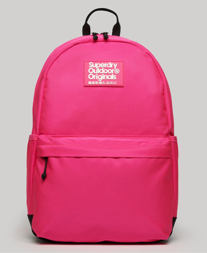 originele montana rugzak in fluorescerend roze.