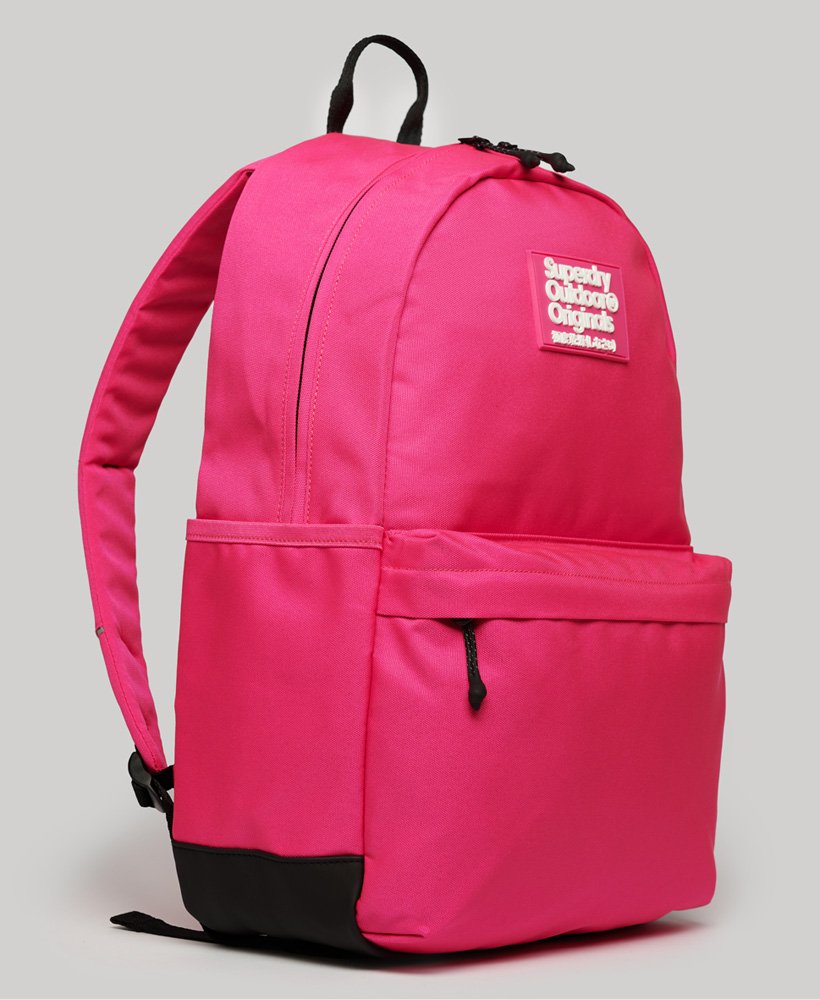 originele montana rugzak in fluorescerend roze.
