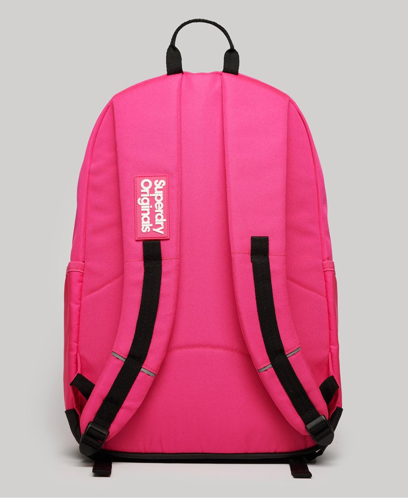 originele montana rugzak in fluorescerend roze.