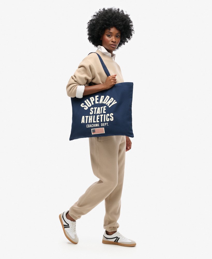 superdry tote in richest navy