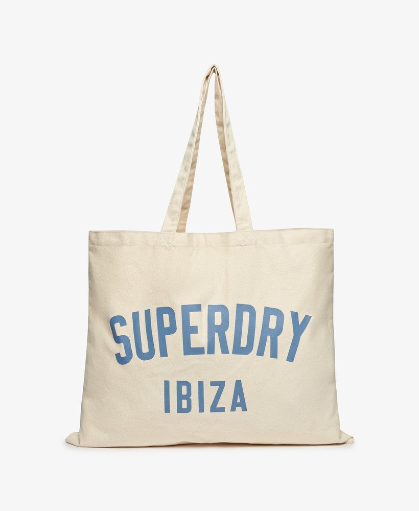 superdry tote in naturelbruinwigblauw