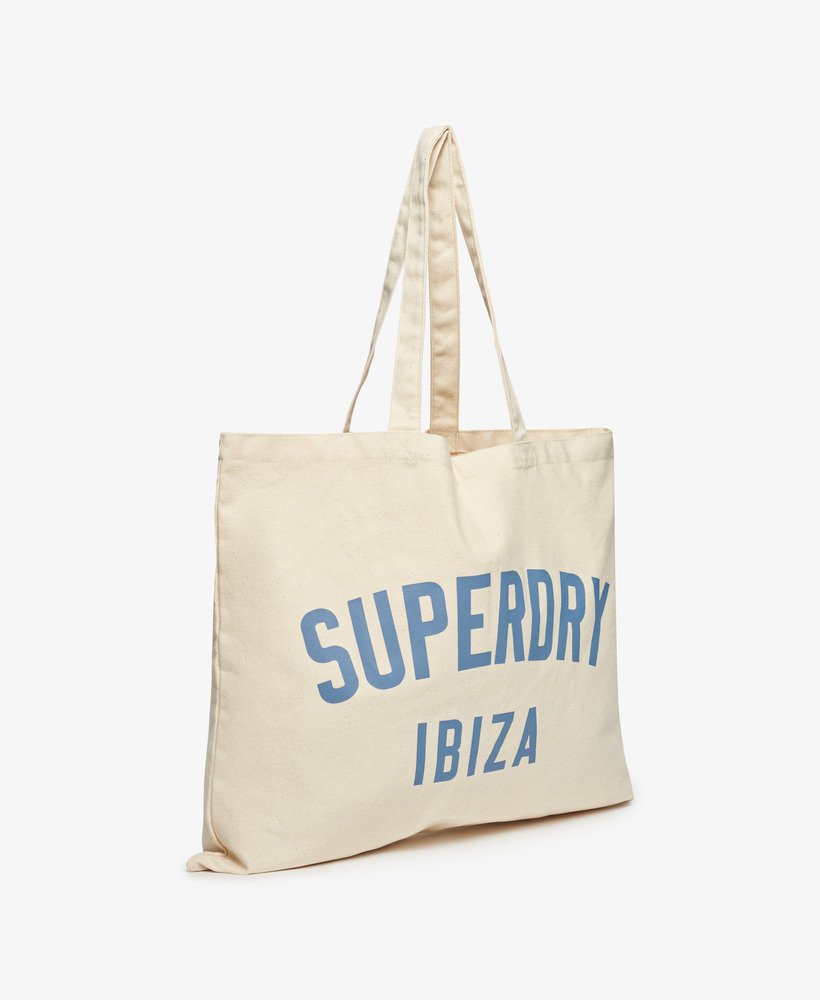 superdry tote in naturelbruinwigblauw