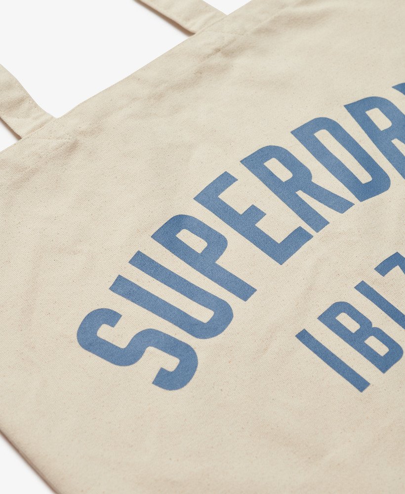 superdry tote in naturelbruinwigblauw