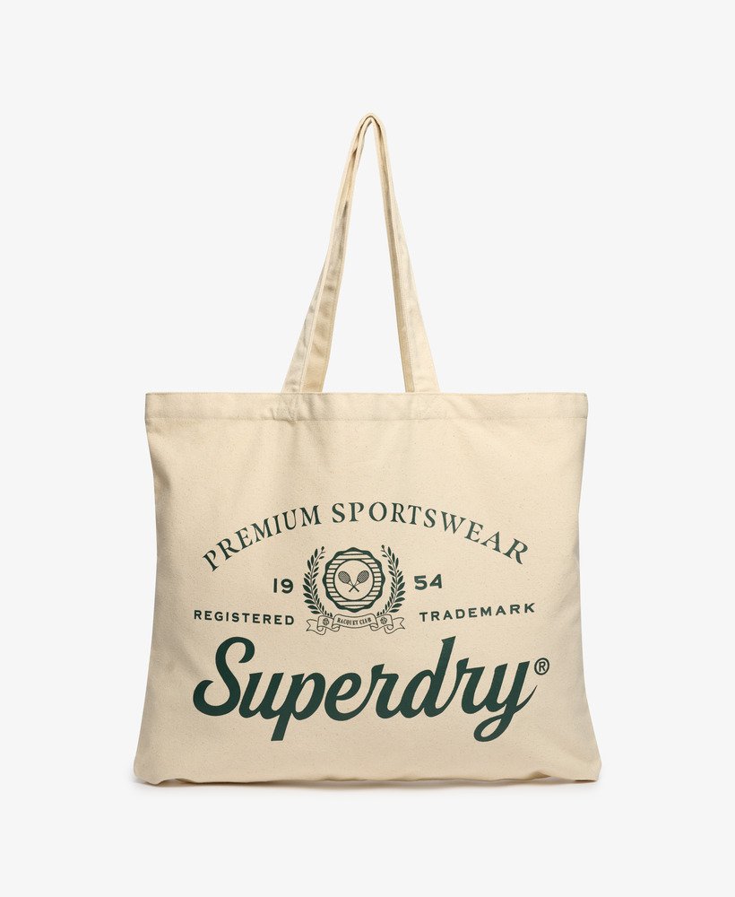 superdry tote in naturelbruinemaillegroen