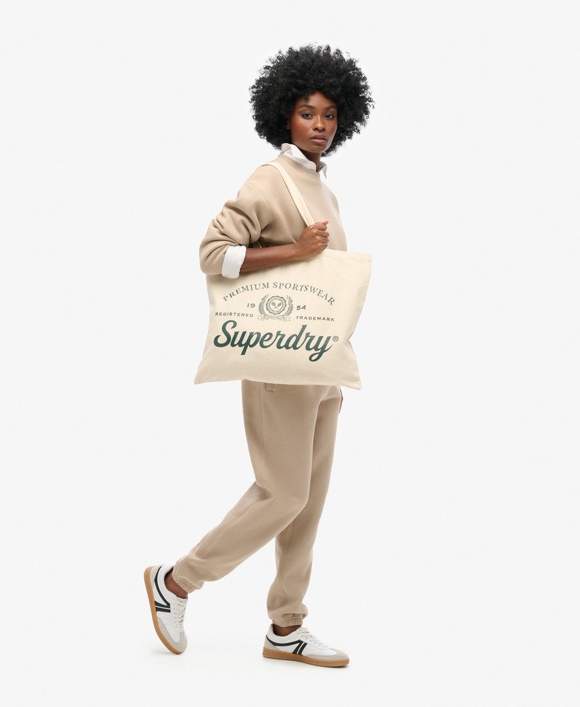 superdry tote in naturelbruinemaillegroen