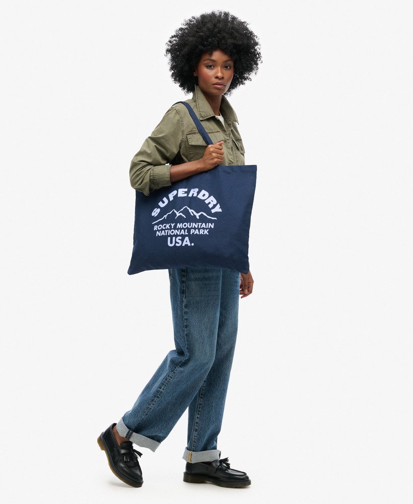 superdry tote in richest navyblue heron