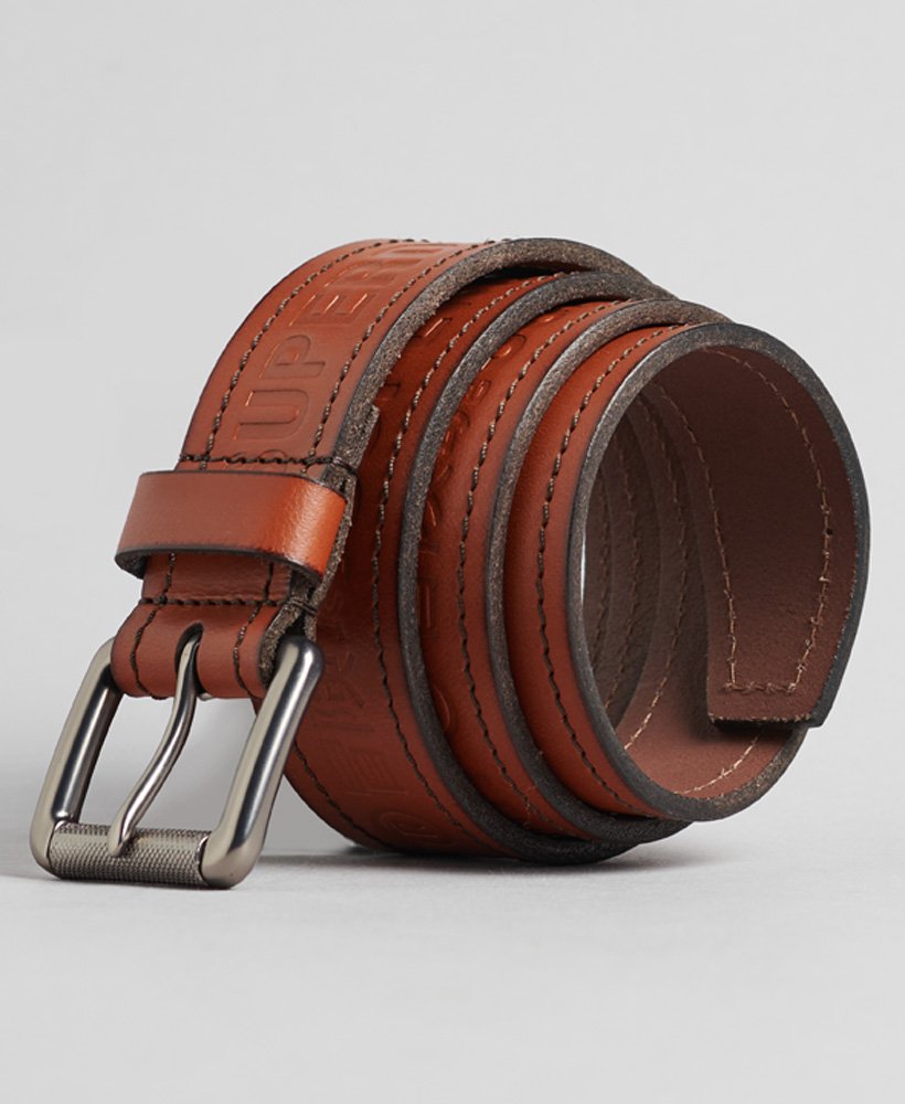 vintage merkriem in de kleur tan
