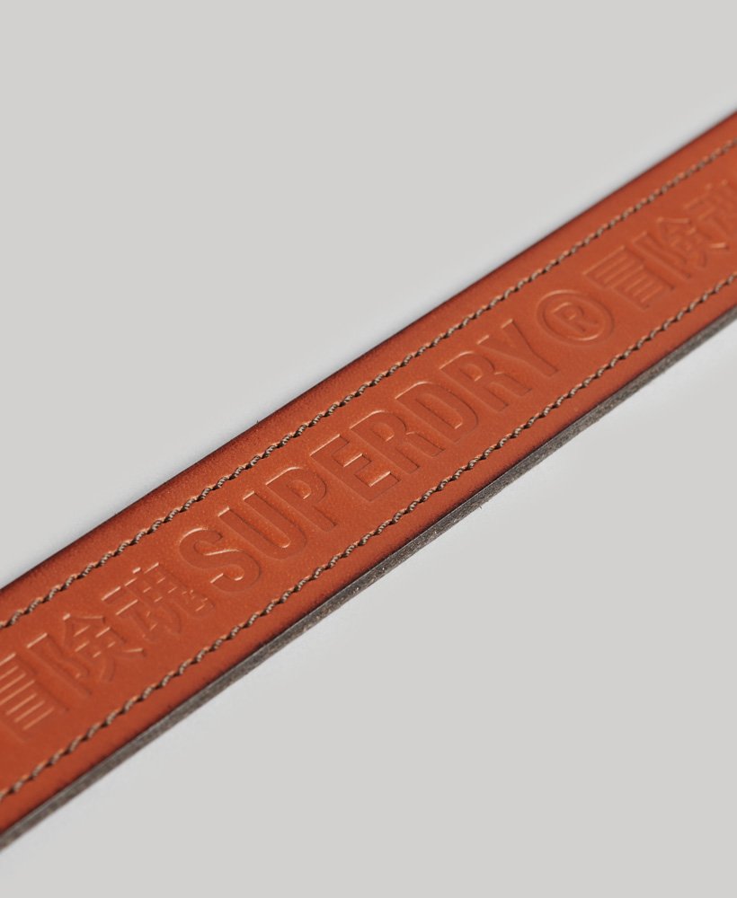 vintage merkriem in de kleur tan