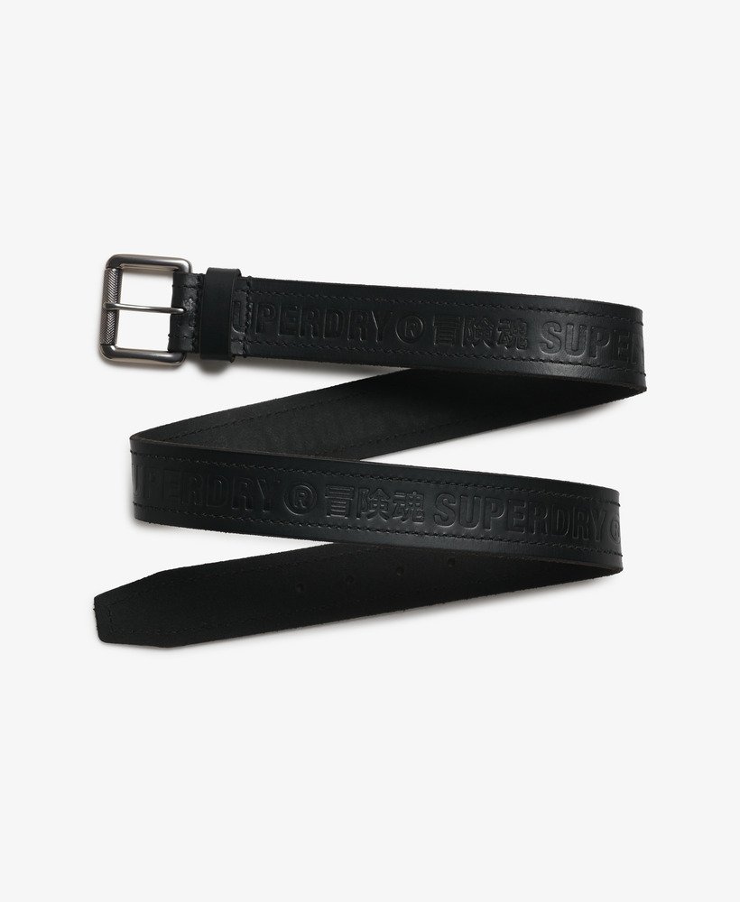 vintage merkriem in zwart 1