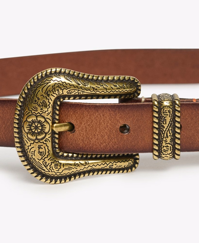 Smalle leren westernriem