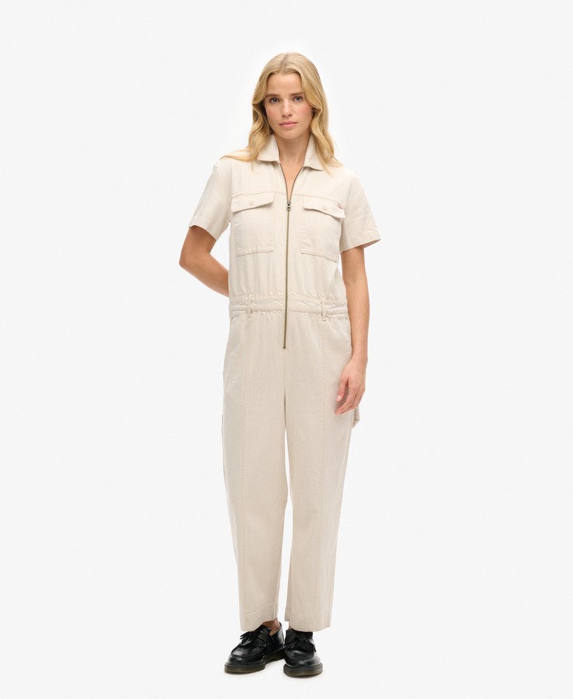 limited edition dry utility jumpsuit in ecru