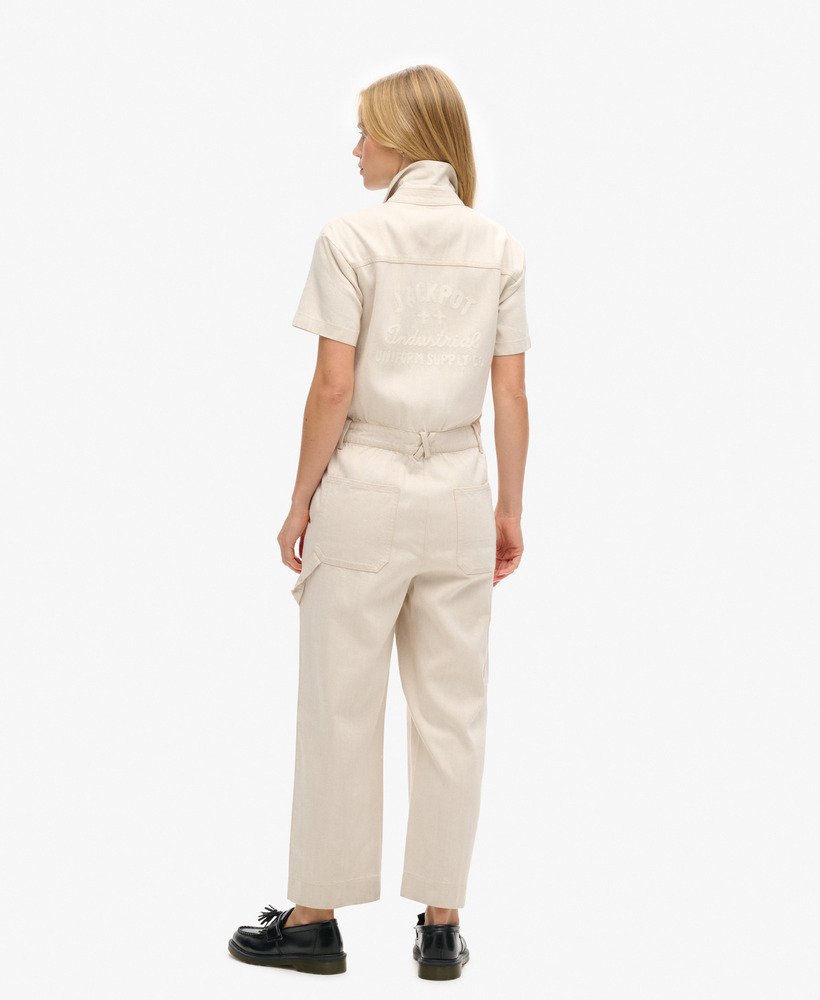 limited edition dry utility jumpsuit in ecru