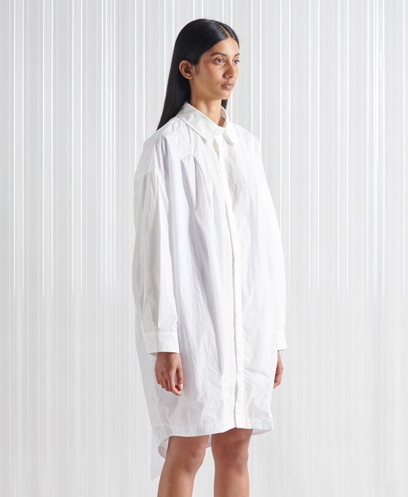 limited edition sdx origami shirt dress in optic