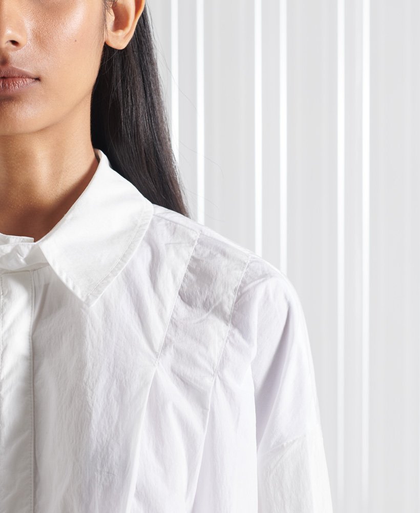 limited edition sdx origami shirt dress in optic