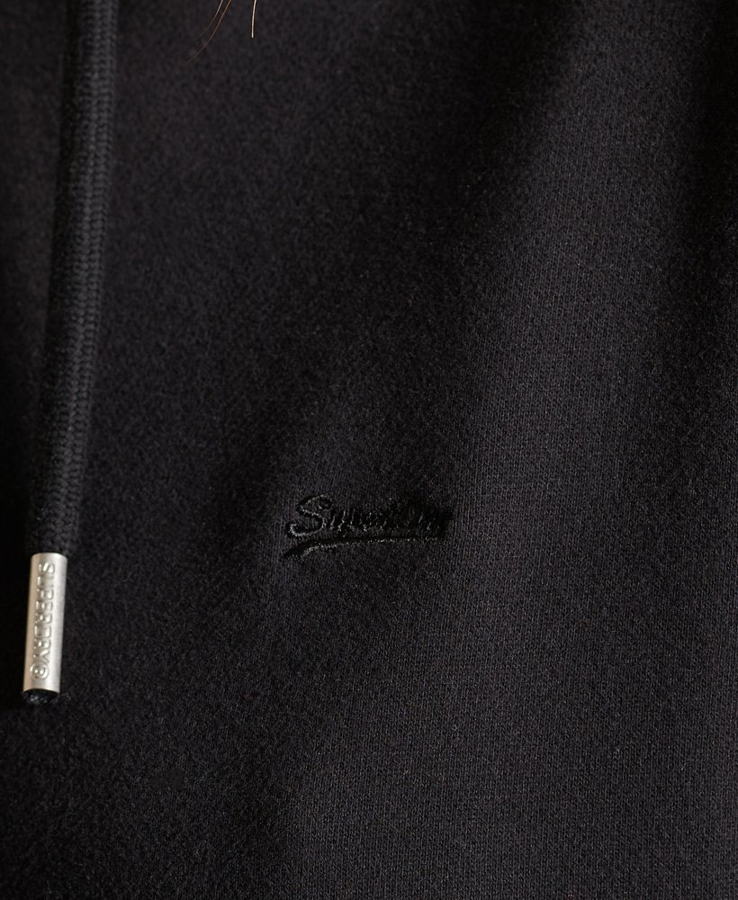 hoodiejurk met vintage logo en borduurwerk in zwart