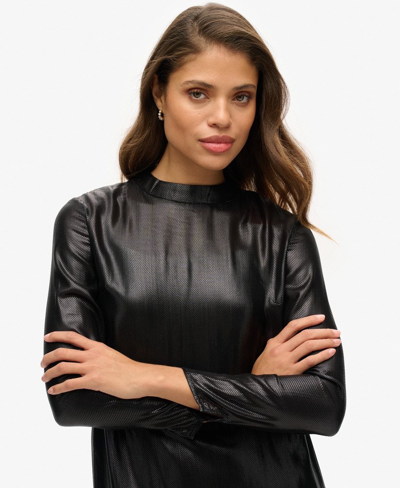 studios sparkle jurk in zwart
