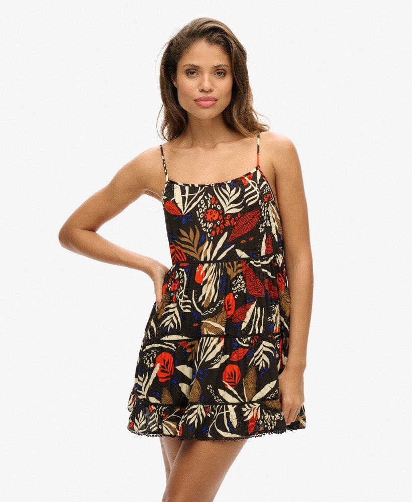 mini strandjurkje met camisole in de print i see you.