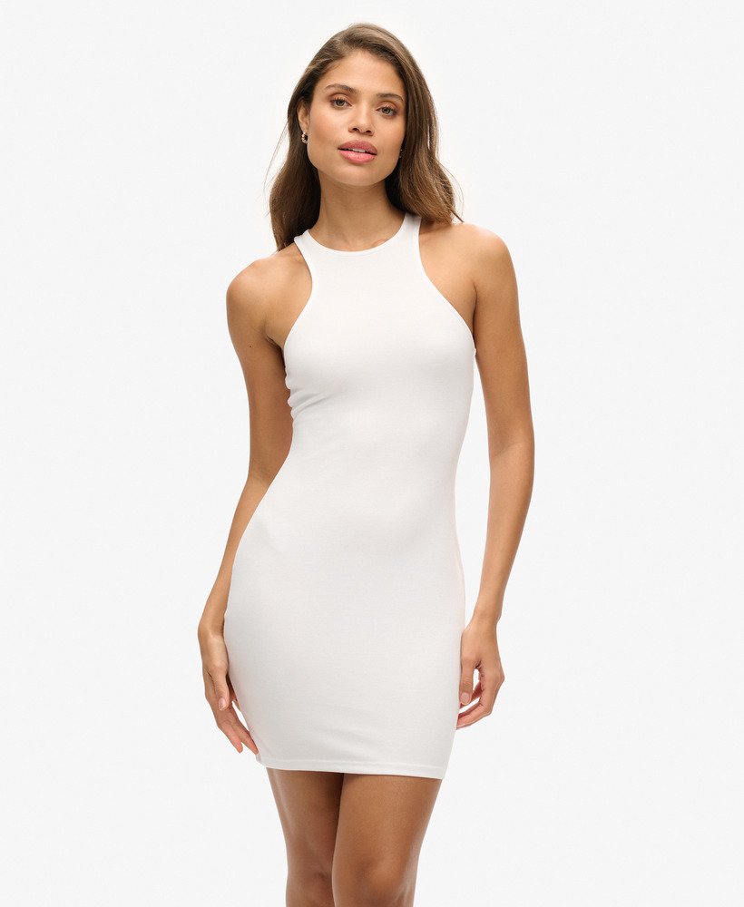 jersey racer mini-jurk in nimbus cloud