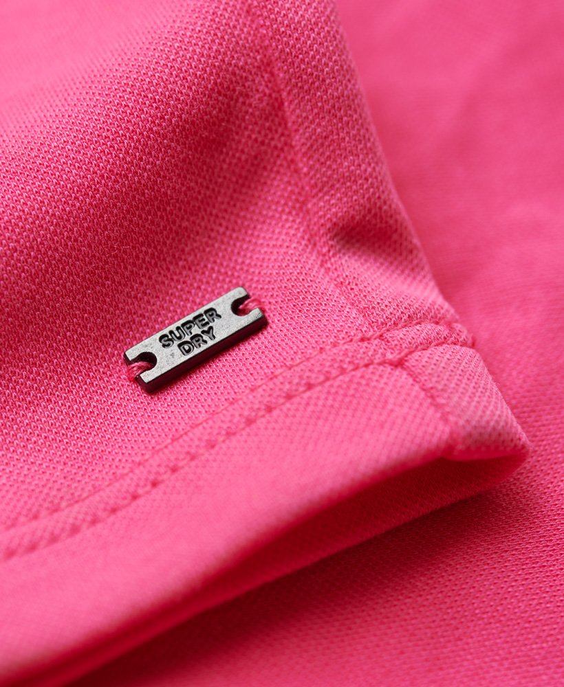 jersey midi-jurk met vierkante hals in roze frambozensorbet.