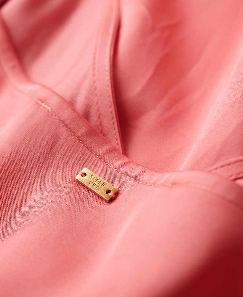 satijnen cami midi-jurk in mauve glow roze