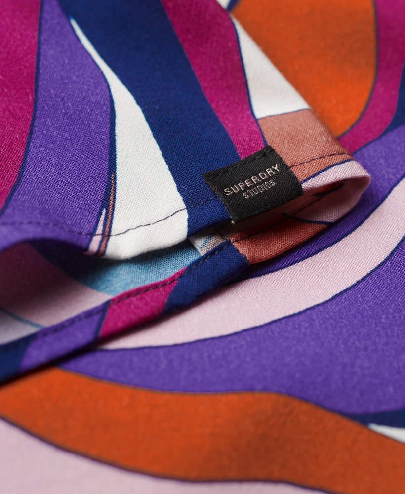 mini-jurk met lange mouwen en print in presley multi colour