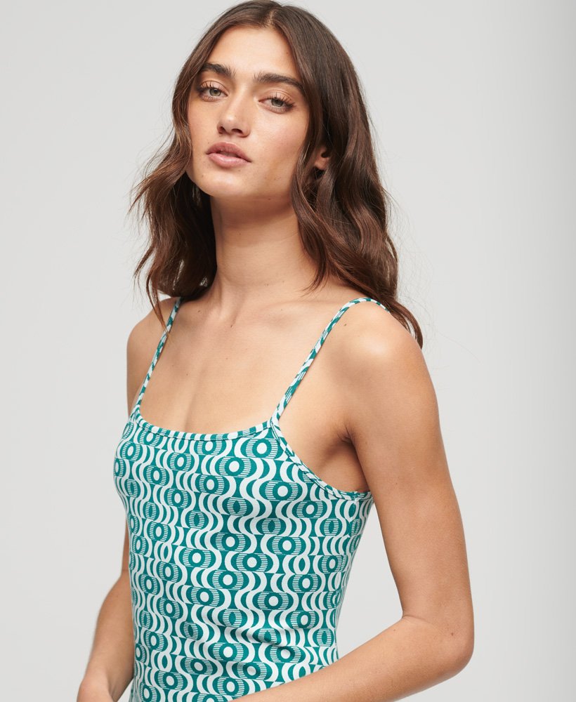 bedrukte jersey minijurk met halvemaanprint