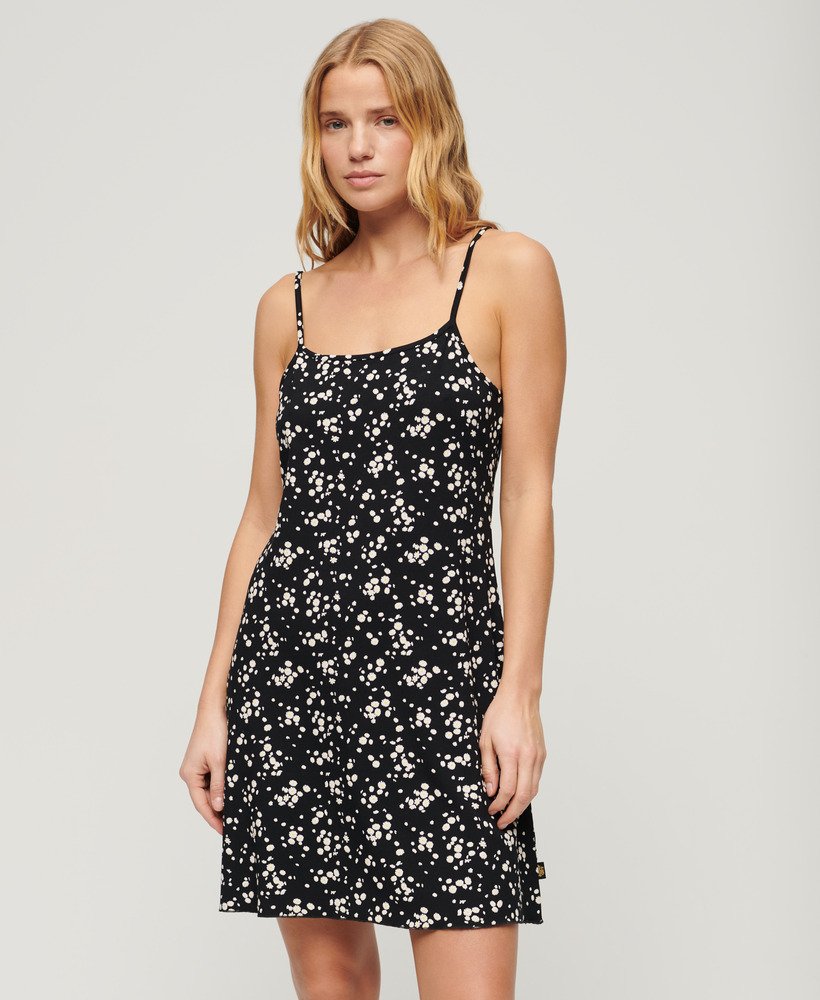 bedrukte cami-jersey minijurk in sasha daisy-print