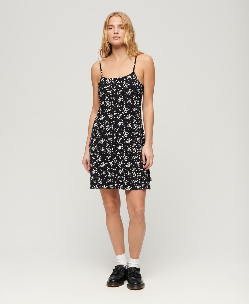 bedrukte cami-jersey minijurk in sasha daisy-print