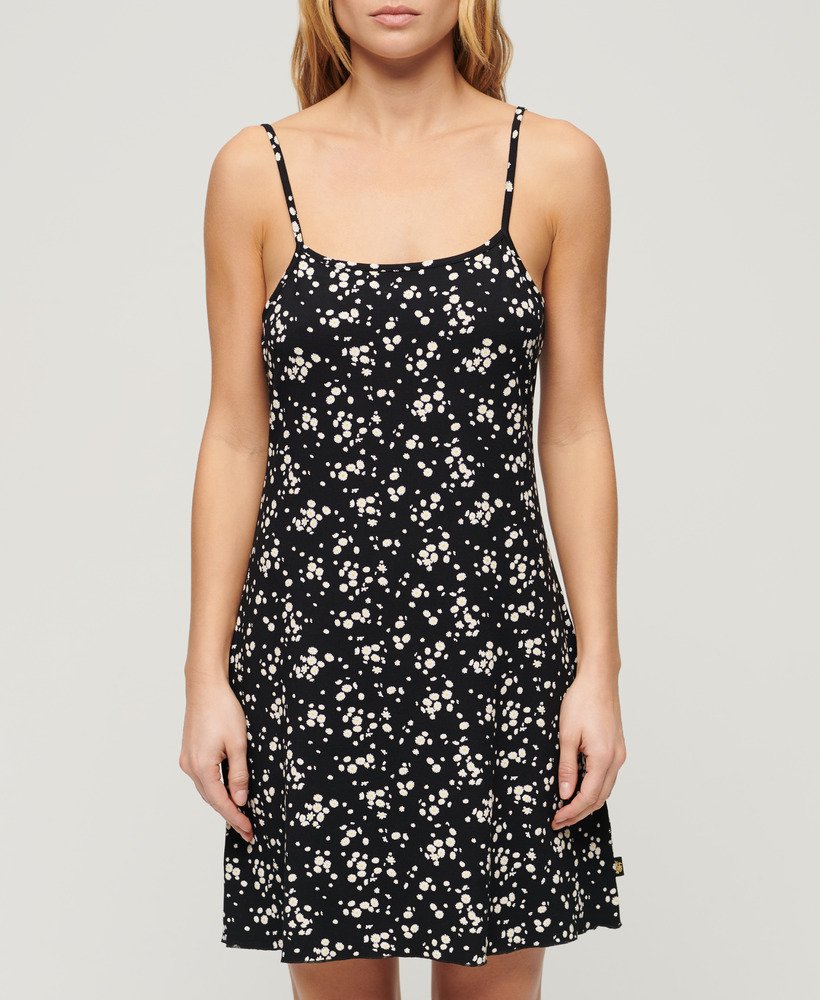 bedrukte cami-jersey minijurk in sasha daisy-print