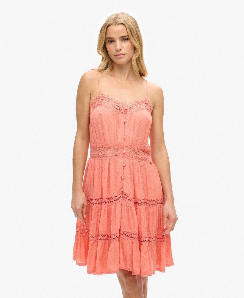 alana cami-jurk in fusion coral