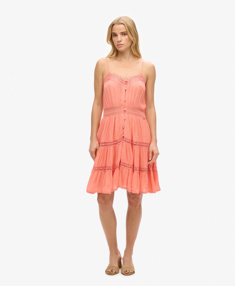 alana cami-jurk in fusion coral