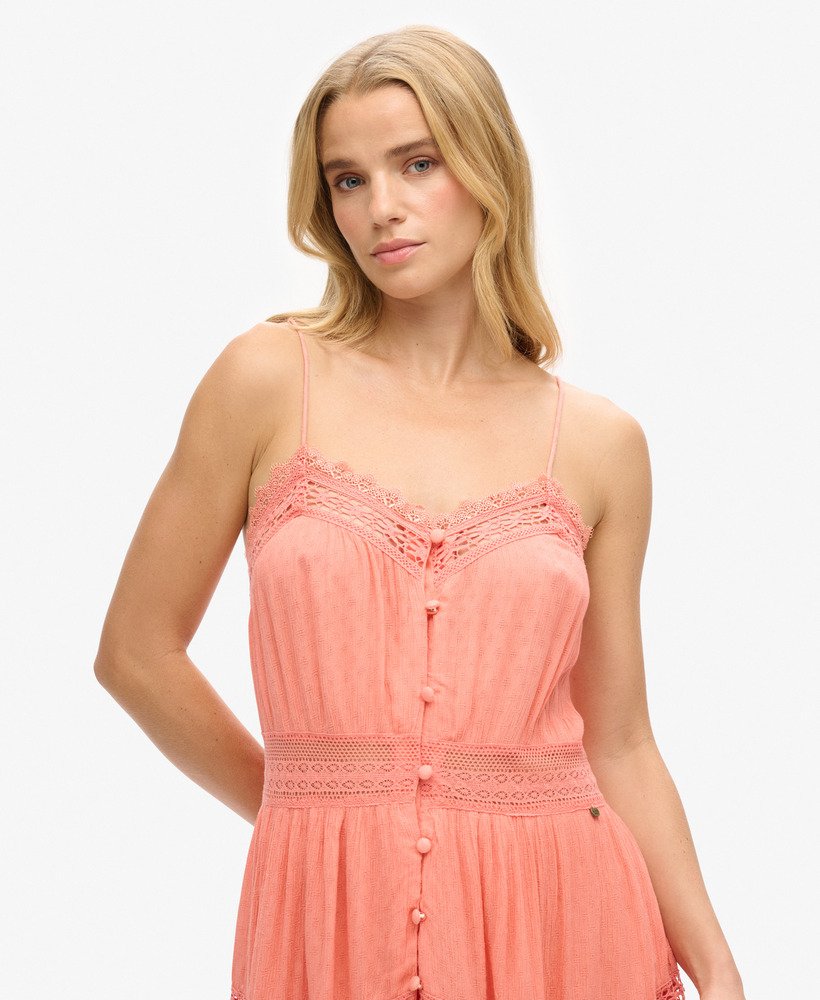 alana cami-jurk in fusion coral