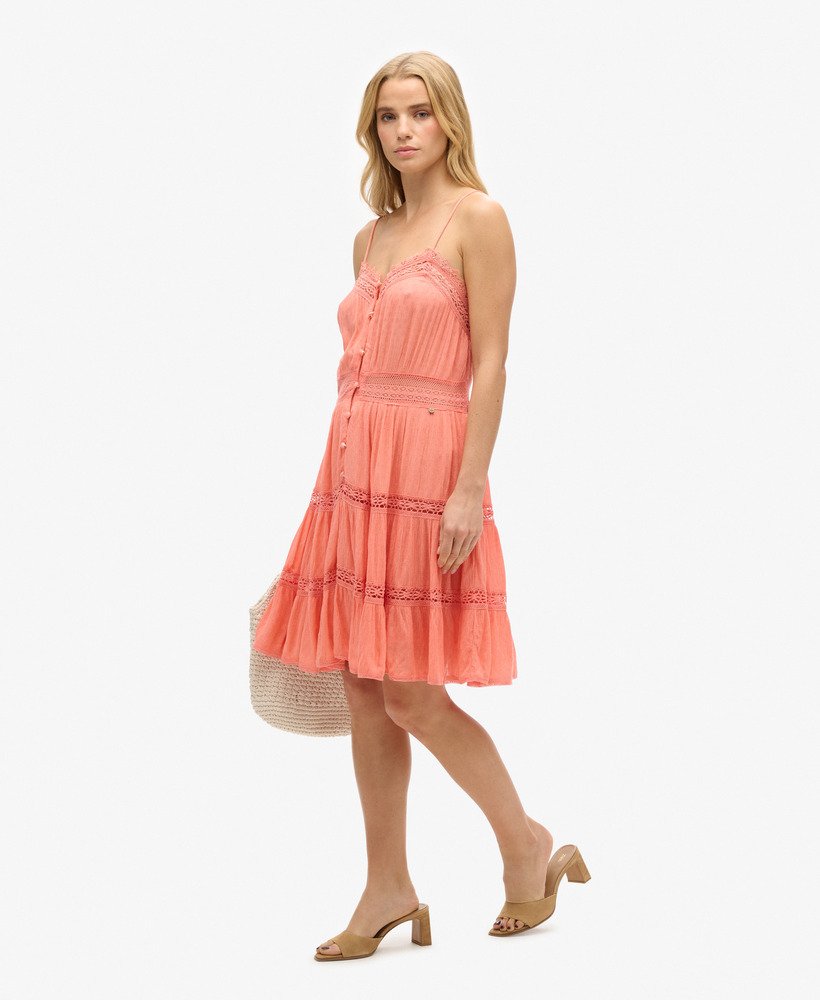 alana cami-jurk in fusion coral