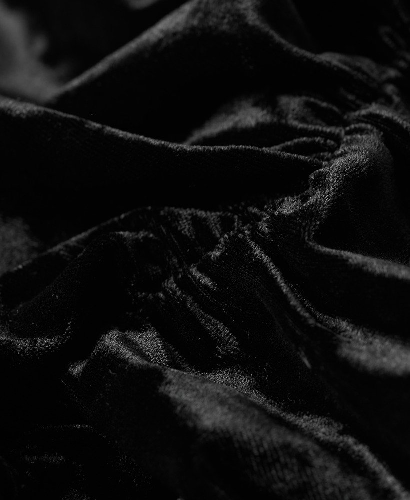 fluwelen bandeau mini-jurk in zwart