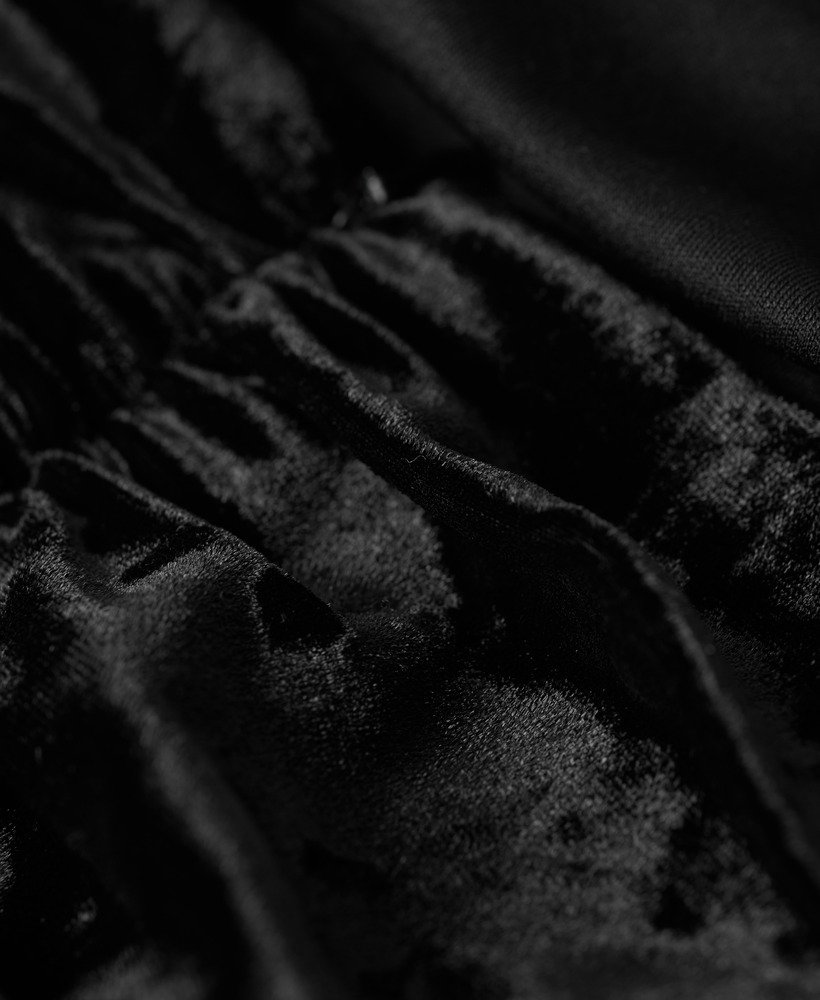 fluwelen bandeau mini-jurk in zwart