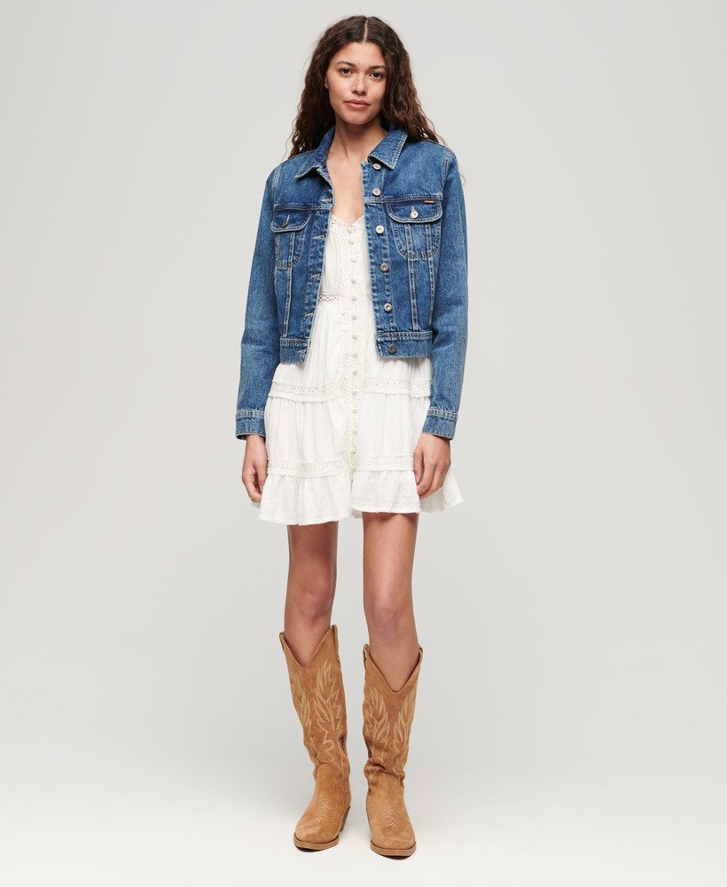alana kanten cami-jurk in gebroken wit
