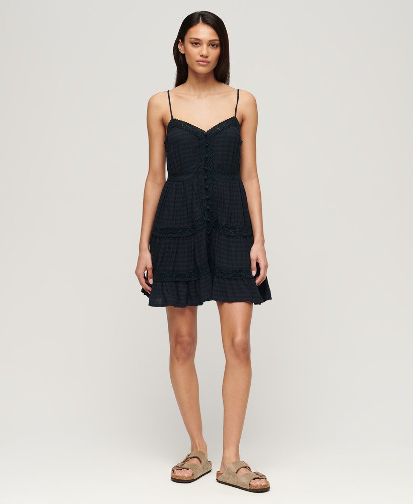 alana kanten cami-jurk in eclipse navy