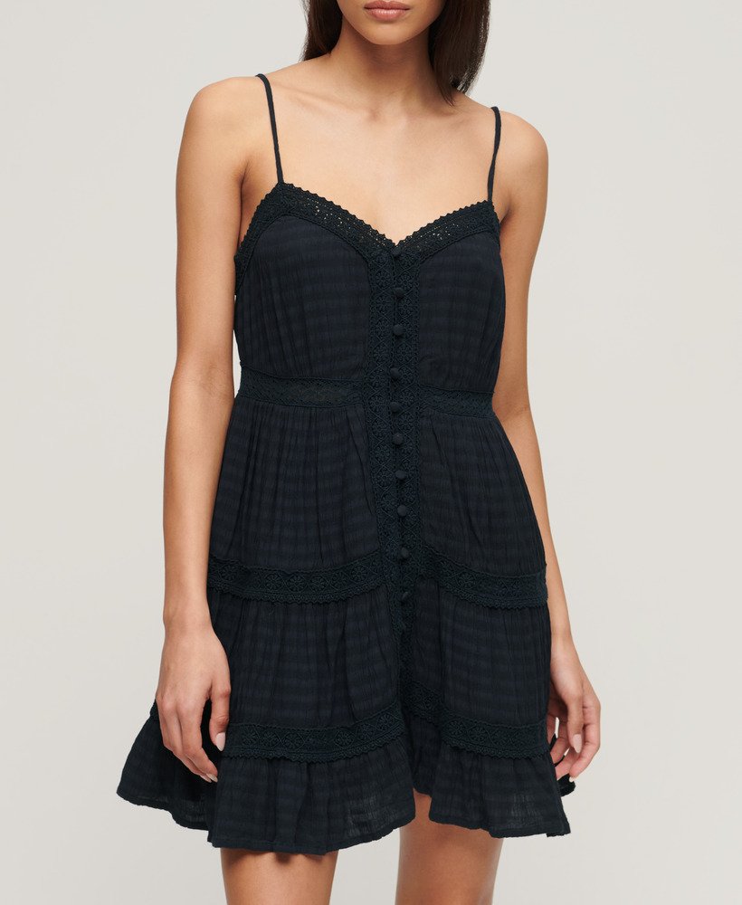 alana kanten cami-jurk in eclipse navy