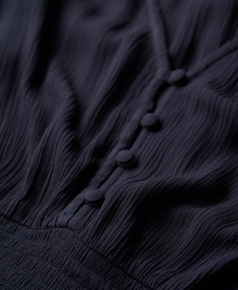 playsuit met korte mouwen voor op het strand in eclipse navy