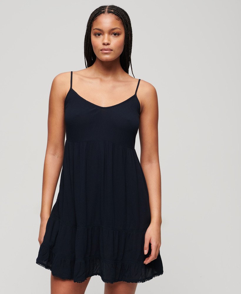 mini strandjurkje met camisole in de kleur eclipse navy