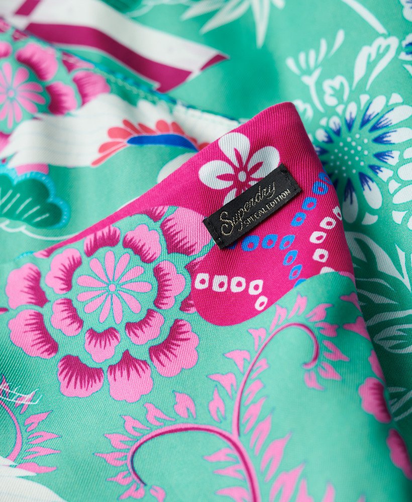 bedrukte cami-jumpsuit in magenta stork cloud