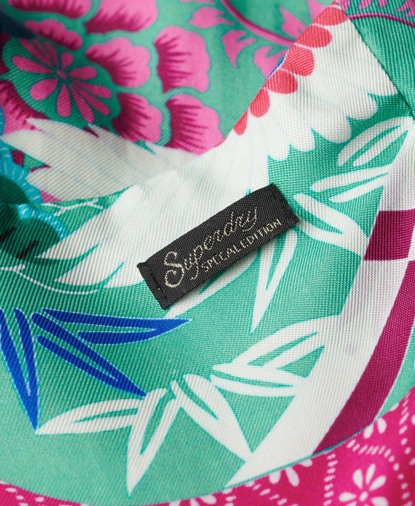 bedrukte cami-jumpsuit in magenta stork cloud