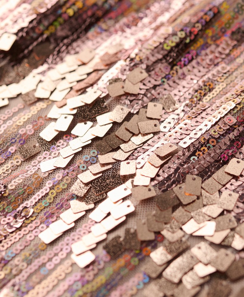 a-lijn sl mini-jurk met pailletten in pink multi