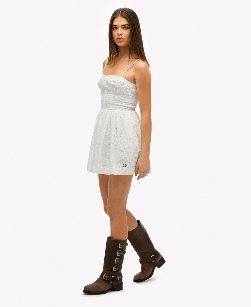 Geborduurde cami minijurk