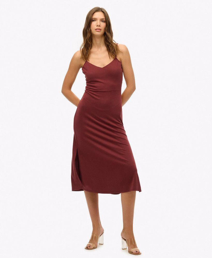 Jersey jurk met open rug