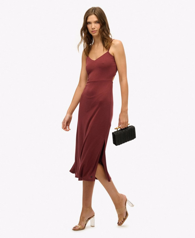 Jersey jurk met open rug