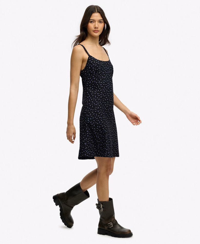 Bedrukte cami mini-jurk