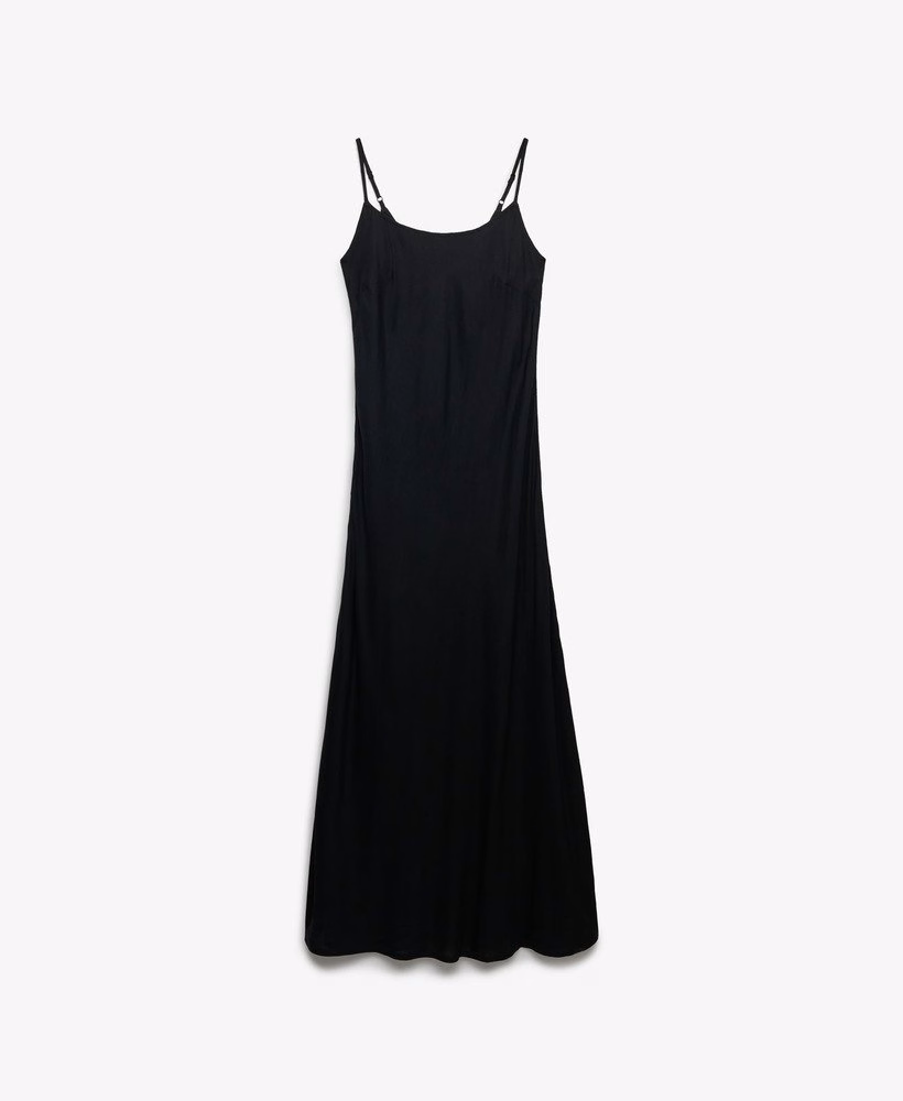 Maxi slipjurk met schuine snit