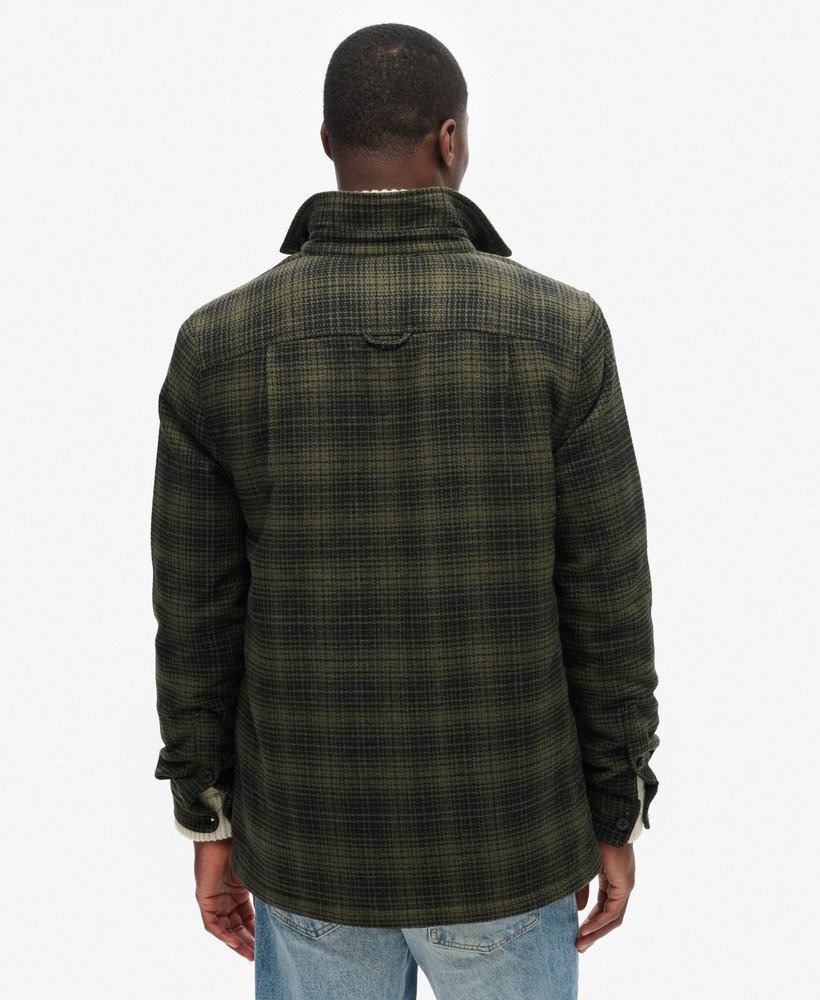 wool miller overshirt in haze ombre olive