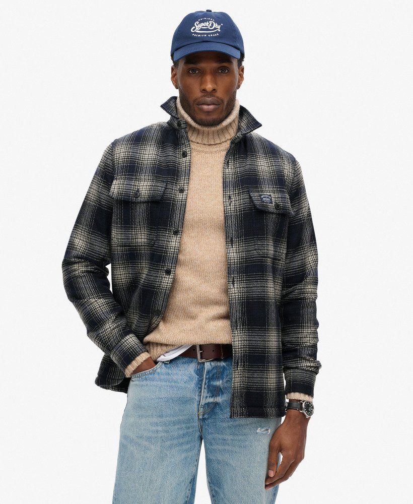 wool miller overshirt in over ombre navy